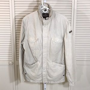 Napapijri Off White Cotton Utility Jacket Large